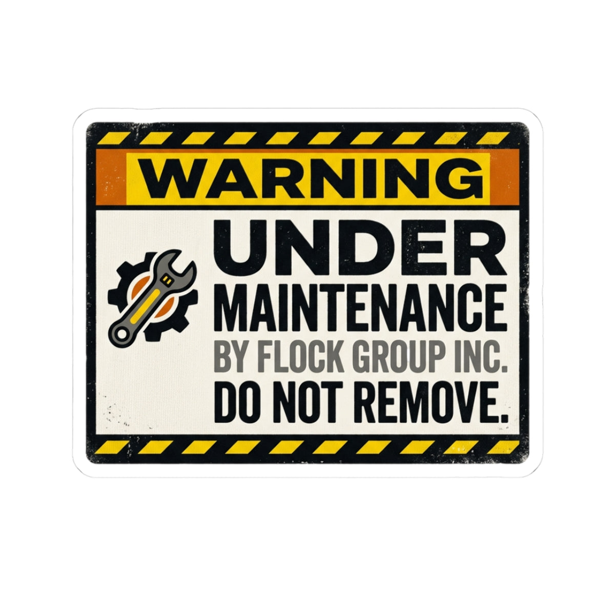 Warning Under Maintenance — Industrial Hazard Sticker